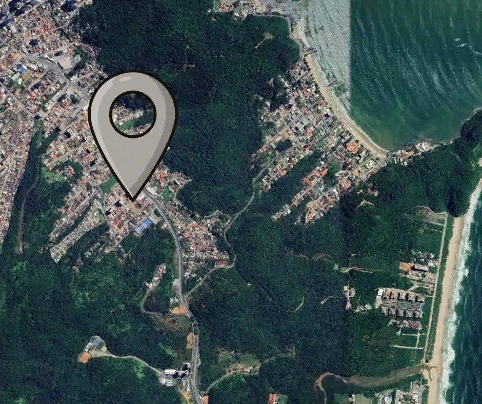 Mapa indicando a localização aproximada do Residencial Paesaggio em Itajaí/SC